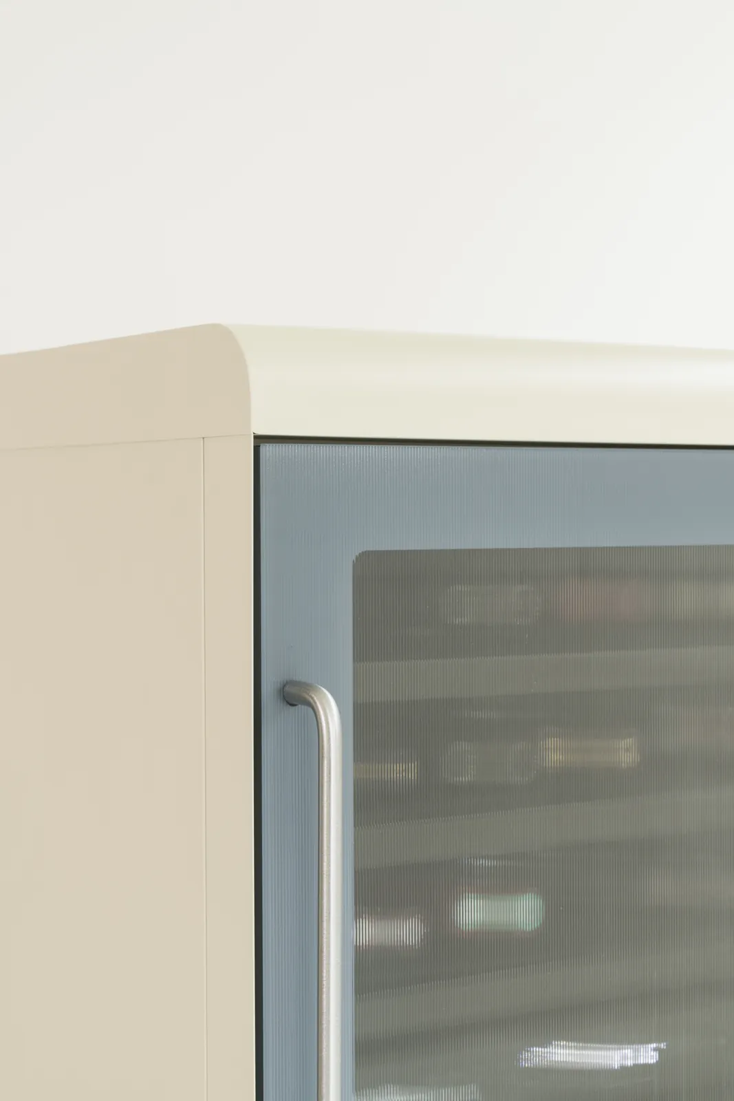 Close-up of the door corner and handle